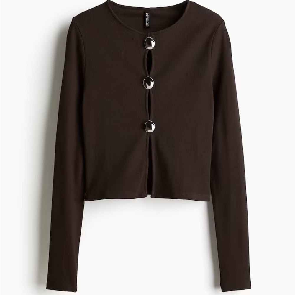 H&M Dark Brown Button-Down Shirt